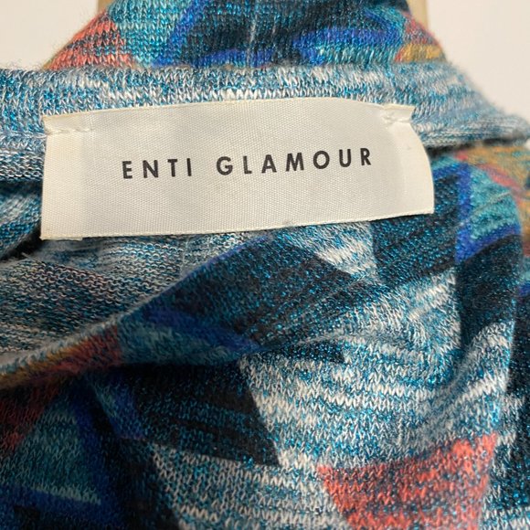 Enti Glamour Aztec Pattern Long Sleeve Dolman Top - Made in USA - Picture 4 of 4